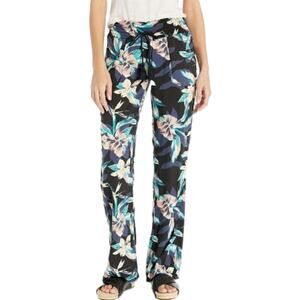 Roxy Oceanside Printed Pants Anthracite Tropical Women's size XS‎